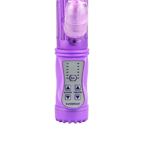 เครื่องนวดกระต่าย 12 โหมดสั่น หมุนกระตุ้น G-spot อุปกรณ์ช่วยตัวเองสำหรับผู้หญิง เครื่องนวดช่องคลอด กระตุ้นคลิตอริส อุปกรณ์เซ็กส์ทอยสำหรับผู้ใหญ่