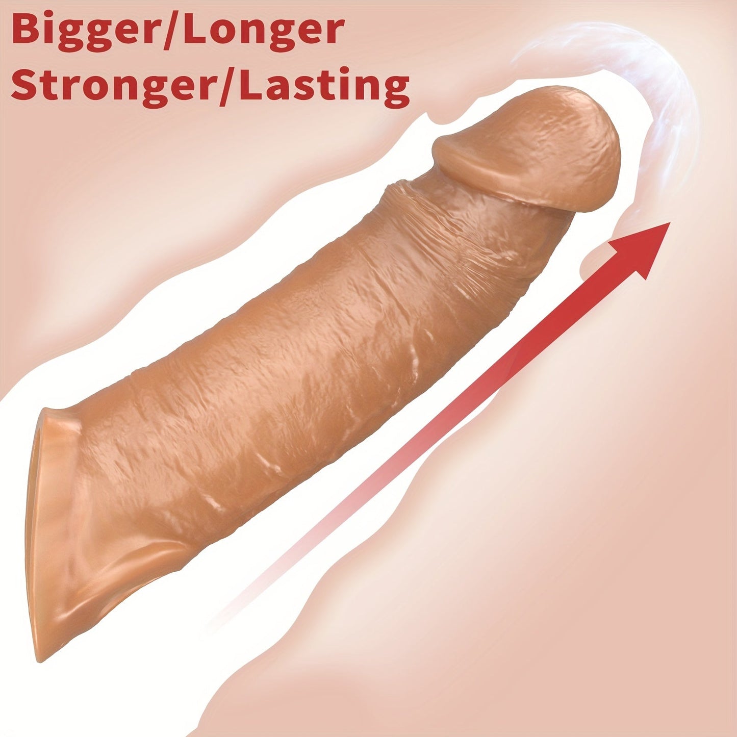 Vibrating Penis Sleeve Extender Cock Ring Vibrator Extension with Remote Control
