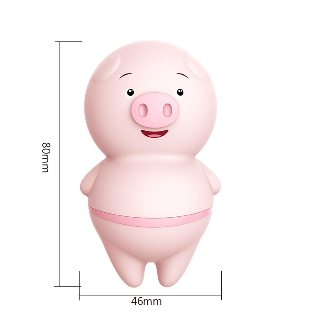 เครื่องกระตุ้นอวัยวะเพศหญิง เครื่องสั่นรูปหมูน่ารักสำหรับเลียคลิตอริส ของเล่นทางเพศสำหรับผู้ใหญ่