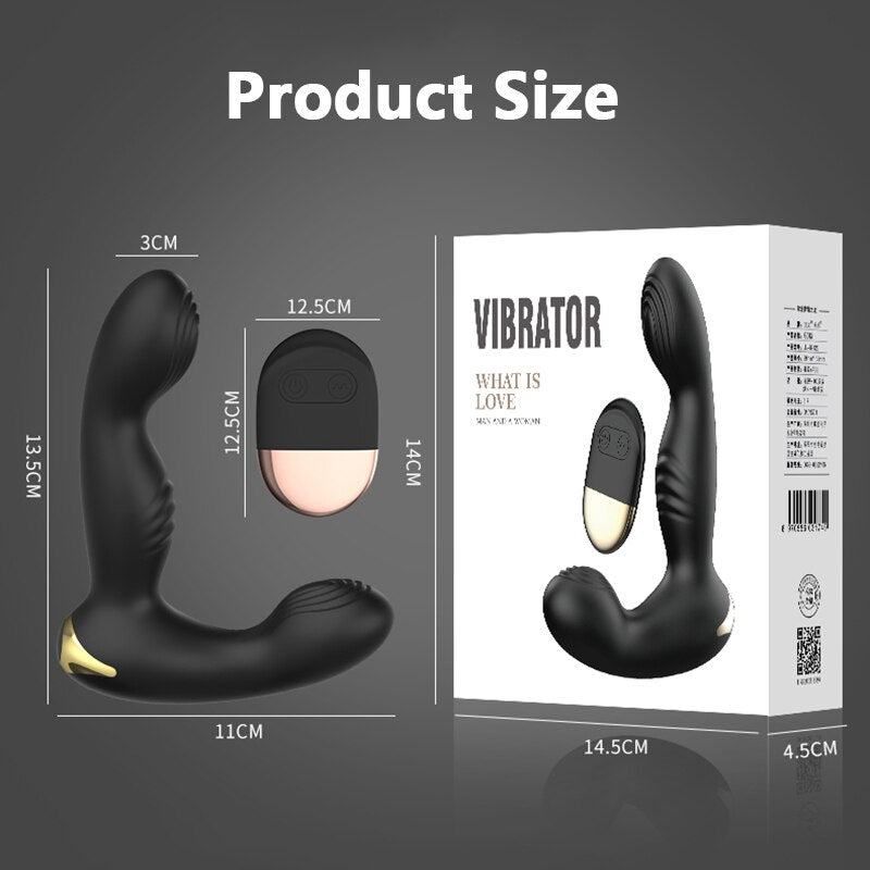 Gelugee Anal Plug Vibrator Prostate Massager ซิลิโคนของเล่นทางเพศสำหรับผู้ชาย ปลั๊กบัตต์รีโมทไร้สาย 10 โหมด สำหรับเกย์ สินค้าเซ็กซี่