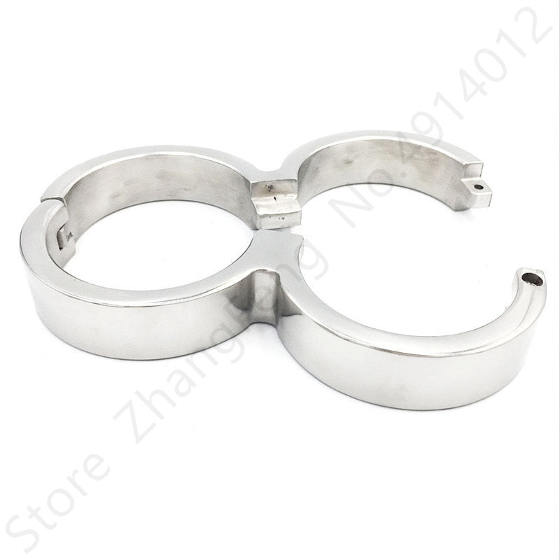 กุญแจมือสเตนเลสสตีลหนัก กุญแจข้อเท้า พันธนาการ BDSM รสนิยม ของเล่นเพศผู้ใหญ่สำหรับผู้หญิง ชุดของเล่นเพศแบบสกรู ร้านค้าเพศ จีน 18+