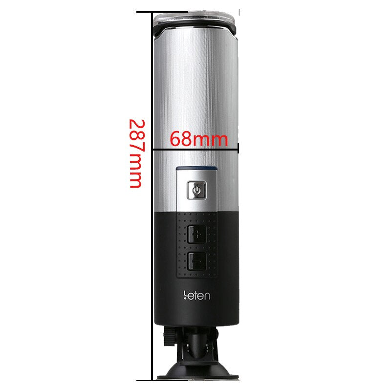 Leten HandsFree Aircraft Cup Piston อุปกรณ์ช่วยสำเร็จความใคร่ชายแบบอัตโนมัติเต็มรูปแบบ 10 โหมดการสั่น ถอดเข้าออกได้ ชาร์จ USB ได้ ของเล่นผู้ชาย