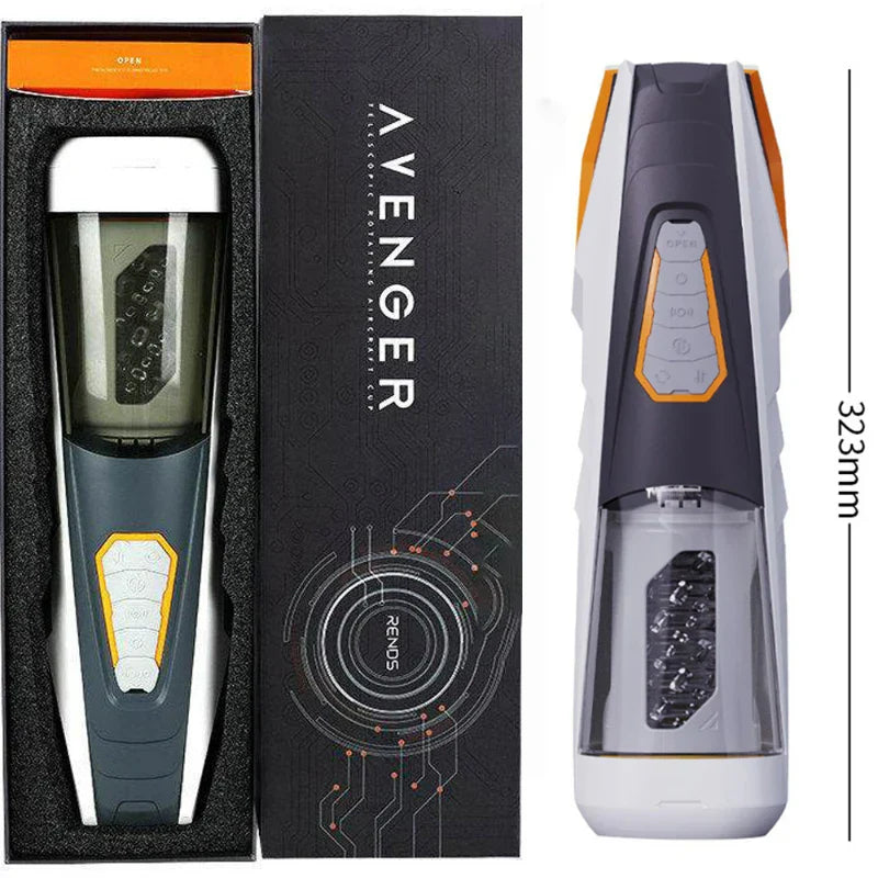 Telescopic Rotating Male Masturbator Cup Adult Toy Men Voice Interaction Airplane Cup Silicone Vagina