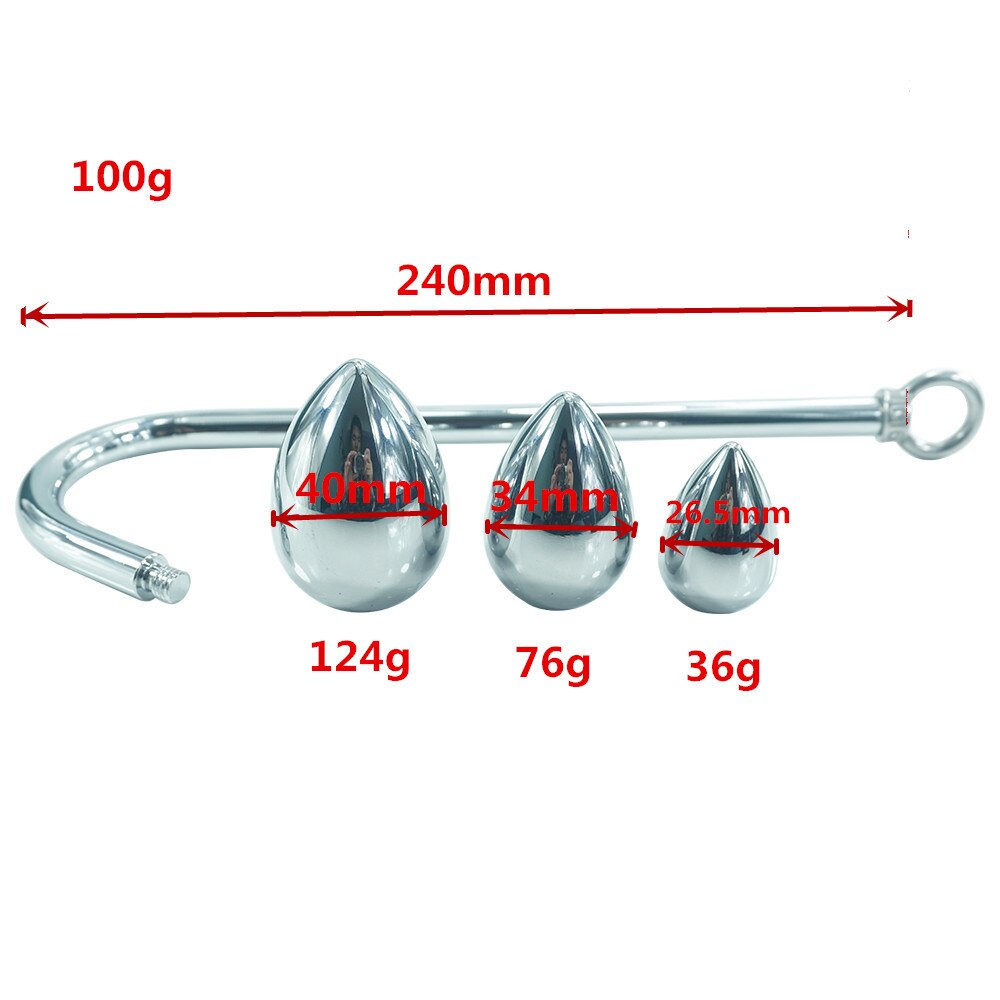 Anal Hook จุกเสียบก้นโลหะพร้อมลูกบอล จุกเสียบก้น ขยายช่องทวารหนัก อุปกรณ์ช่วยสำเร็จความใคร่หลายหน้าที่ ของเล่นทางเพศสำหรับบั้นท้าย
