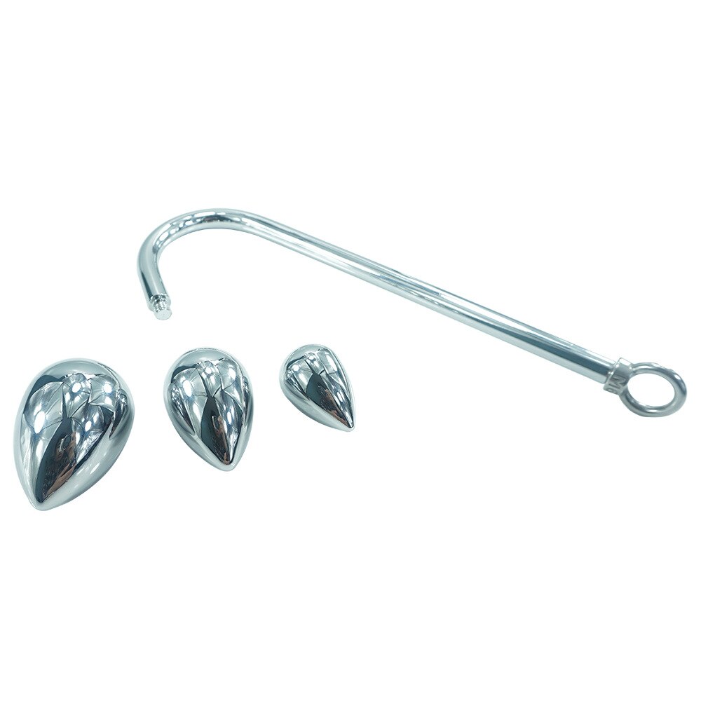 Anal Hook จุกเสียบก้นโลหะพร้อมลูกบอล จุกเสียบก้น ขยายช่องทวารหนัก อุปกรณ์ช่วยสำเร็จความใคร่หลายหน้าที่ ของเล่นทางเพศสำหรับบั้นท้าย