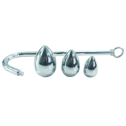 Anal Hook จุกเสียบก้นโลหะพร้อมลูกบอล จุกเสียบก้น ขยายช่องทวารหนัก อุปกรณ์ช่วยสำเร็จความใคร่หลายหน้าที่ ของเล่นทางเพศสำหรับบั้นท้าย