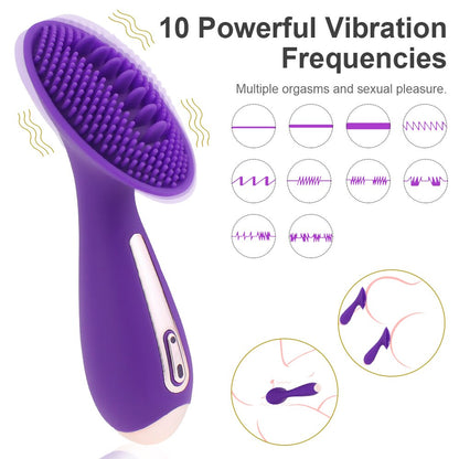 10 Modes Dildo Lingual Vibrator Nipple Massager Clitoris Stimulator Vagina Tightening Pussy Masturbator Adult Toys for Women