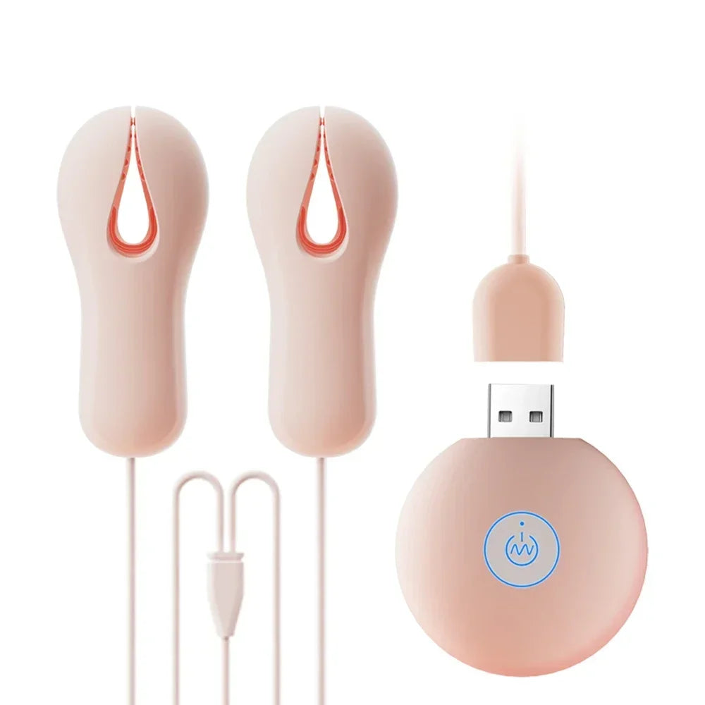 10 Modes Electric Nipple Clamp Breast Massage Vibrator Enhancer Bondage Adult Stimulator Sex Toys for Women Couples Female