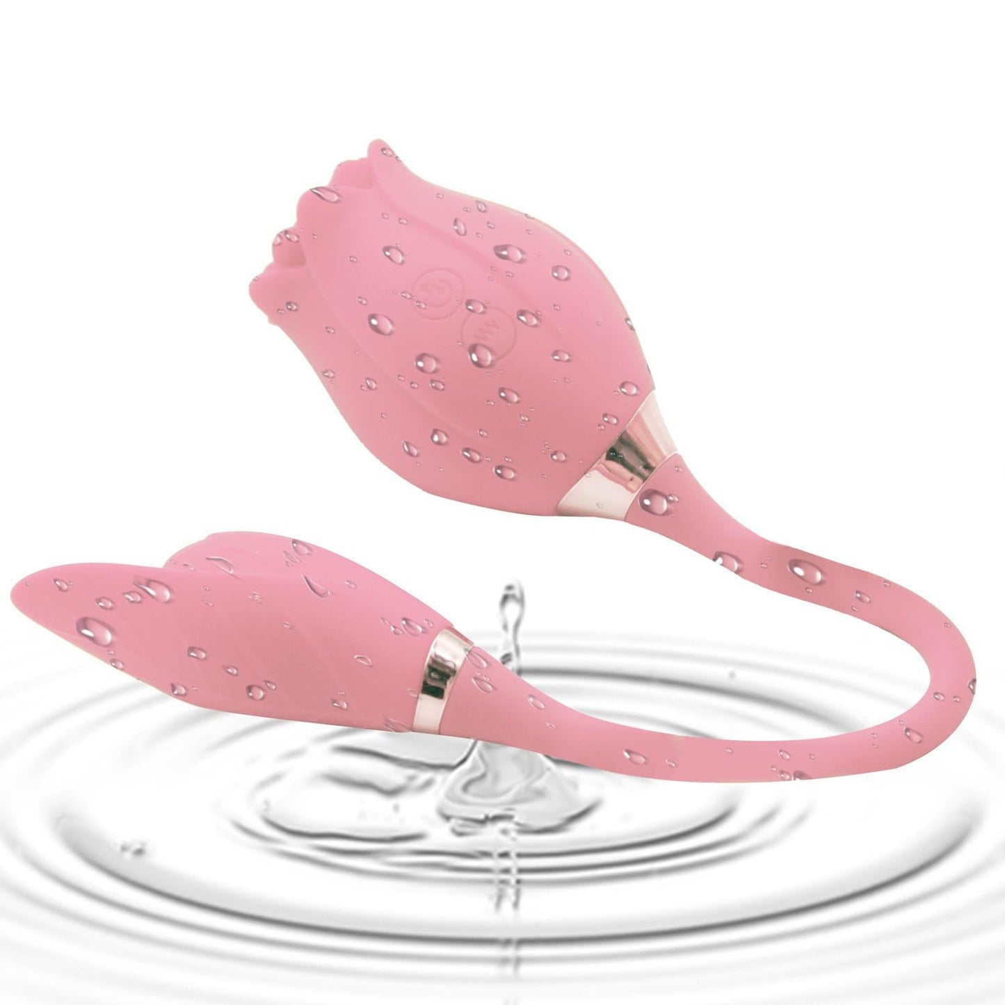 เครื่องสั่นดูดกระตุ้นปุ่มกระสัน Rose พร้อมไข่สั่น เครื่องกระตุ้นช่องคลอดและทวารหนัก เครื่องนวดหัวนม ของเล่นทางเพศสำหรับผู้หญิง