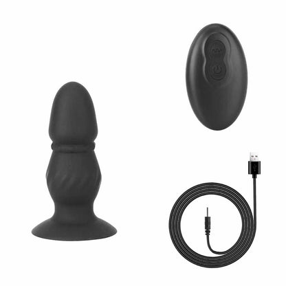 ไวเบรเตอร์ดิลโด้กระตุ้น G-spot แบบมีปุ่ม 10 สปีด พร้อมรีโมทคอนโทรล, ไวเบรเตอร์สอดทางทวารหนัก, เครื่องนวดต่อมลูกหมาก, ของเล่นทางเพศสำหรับผู้ชาย