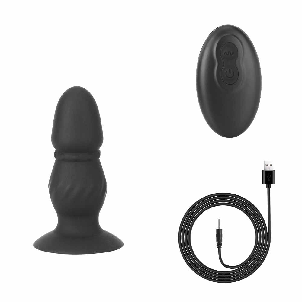 ไวเบรเตอร์ดิลโด้กระตุ้น G-spot แบบมีปุ่ม 10 สปีด พร้อมรีโมทคอนโทรล, ไวเบรเตอร์สอดทางทวารหนัก, เครื่องนวดต่อมลูกหมาก, ของเล่นทางเพศสำหรับผู้ชาย