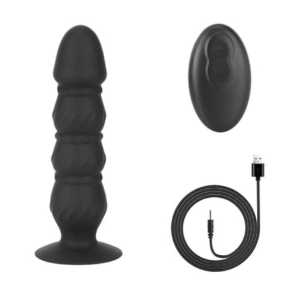 ไวเบรเตอร์ดิลโด้กระตุ้น G-spot แบบมีปุ่ม 10 สปีด พร้อมรีโมทคอนโทรล, ไวเบรเตอร์สอดทางทวารหนัก, เครื่องนวดต่อมลูกหมาก, ของเล่นทางเพศสำหรับผู้ชาย