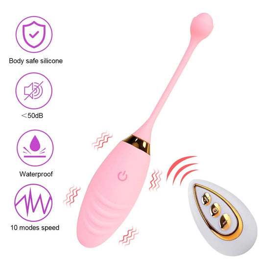 10 Speeds Sex Toys for Women Vibrating Egg Anal Clitoris Stimulation Jump Egg Vibrator Wireless Remote