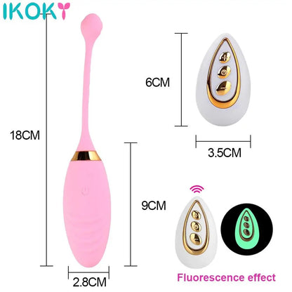 ของเล่นทางเพศสำหรับผู้หญิงแบบ 10 สปีด ไข่สั่นกระตุ้นช่องคลอดและคลิตอริส ไข่กระโดดแบบไร้สายพร้อมรีโมทคอนโทรล