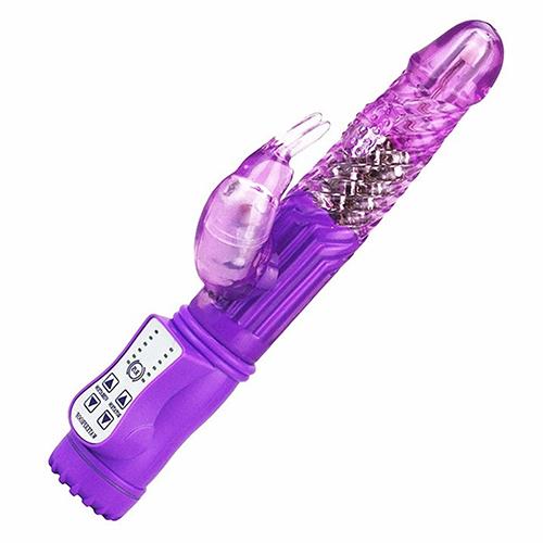 เครื่องนวดกระต่าย 12 โหมดสั่น หมุนกระตุ้น G-spot อุปกรณ์ช่วยตัวเองสำหรับผู้หญิง เครื่องนวดช่องคลอด กระตุ้นคลิตอริส อุปกรณ์เซ็กส์ทอยสำหรับผู้ใหญ่