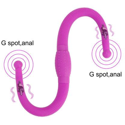 12 สปีดเลสเบี้ยนสายรัดดิลโด้แบบสั่น ยืดหยุ่น หัวคู่ เครื่องนวดช่องคลอด G-Spot ของเล่นทางเพศทางทวารสำหรับผู้หญิง ผลิตภัณฑ์สำหรับผู้ใหญ่