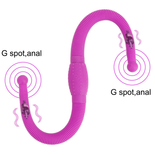 12 สปีดเลสเบี้ยนสายรัดดิลโด้แบบสั่น ยืดหยุ่น หัวคู่ เครื่องนวดช่องคลอด G-Spot ของเล่นทางเพศทางทวารสำหรับผู้หญิง ผลิตภัณฑ์สำหรับผู้ใหญ่