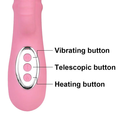 เครื่องนวดช่องคลอดและจุดจี 12 ระบบสั่น 5 โหมด ยืดหดได้ Dildo มีระบบทำความร้อน เครื่องสั่นเลียลิ้น กระตุ้นปุ่มกระสัน