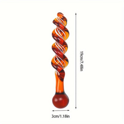 จุกเสียบก้นแก้วแบบหมุนได้ (Glass Thread Rotation Anal Plug) ดิ๊กคริสตัลสำหรับเสียบก้น ของเล่นผู้ใหญ่ ของเล่นทางเพศ การสำเร็จความใคร่ทางทวารหนัก การนวดต่อมลูกหมากสำหรับคู่รักผู้ชาย