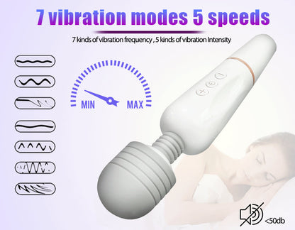 เครื่องนวดตัวไม้กายสิทธิ์ AV อันทรงพลัง ชาร์จ USB เครื่องสั่น G-Spot สำหรับผู้หญิง ของเล่นทางเพศสำหรับผู้หญิง ผลิตภัณฑ์ทางเพศสำหรับผู้หญิง