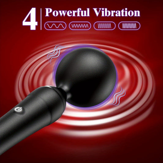 AV Wand Vibrator เครื่องนวดไร้สายแบบพกพา ซิลิโคนทั้งชิ้น กันน้ำ เหมาะสำหรับนวดกระตุ้นคลิตอริสและหัวนม ชาร์จได้ เงียบ ทรงพลัง ของเล่นทางเพศสำหรับผู้ใหญ่และเกมสำหรับคู่รัก