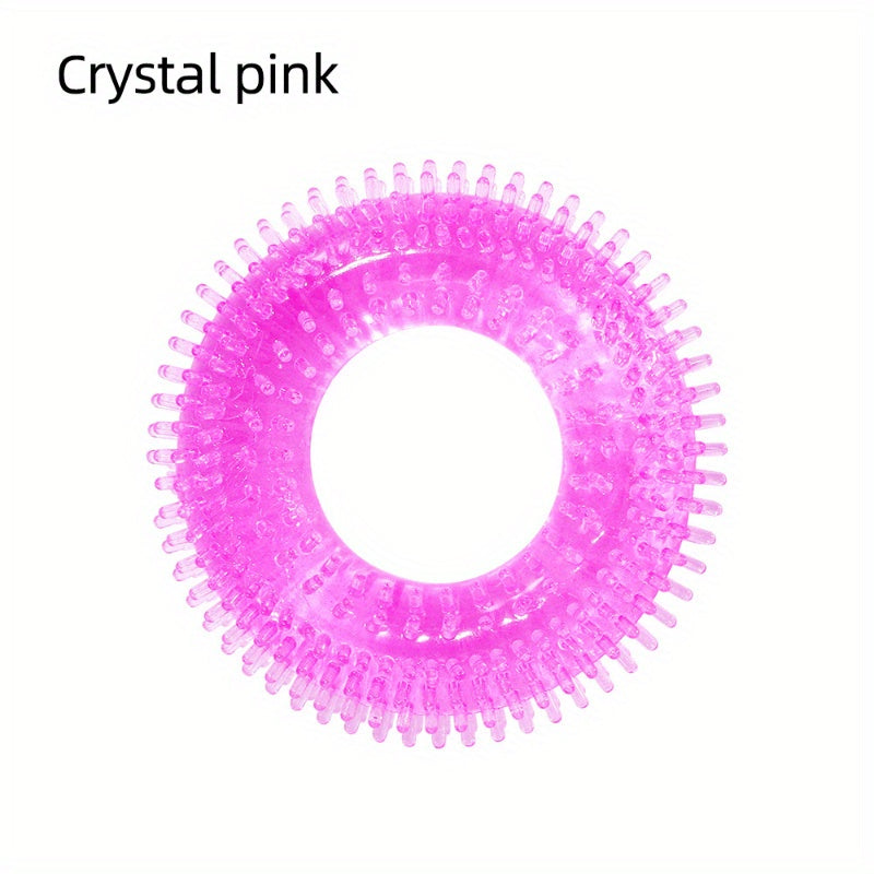 ห่วงรัดอวัยวะเพศสำหรับผู้ใหญ่ Crystal Pink - เส้นผ่านศูนย์กลาง 44 มม./1.73 นิ้ว หนา 14 มม./0.551 นิ้ว วัสดุซิลิโคน เหมาะสำหรับโอกาสทั่วไป