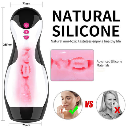Smart heating vagina masturbator male sex toy 18+
