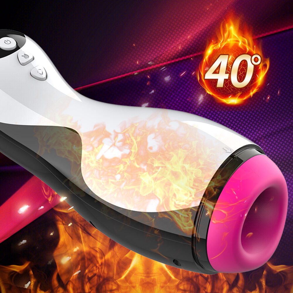 Smart heating vagina masturbator male sex toy 18+