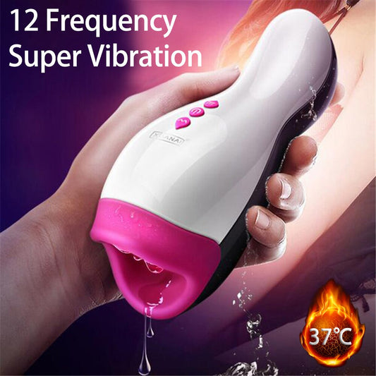 Smart heating vagina masturbator male sex toy 18+