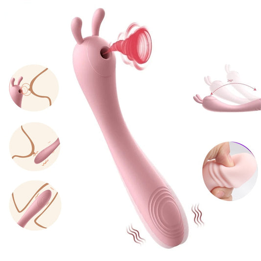 เครื่องสั่นแบบดูดกระตุ้นคลิตอริส 20 โหมด สำหรับผู้หญิง กระตุ้นหัวนม G-Spot ด้วยระบบสุญญากาศ ของเล่นผู้ใหญ่เซ็กซี่แบบ Dildo