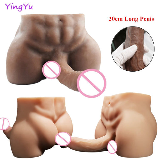 อวัยวะเพศชายเซ็กซี่ 20 ซม. ของเล่นผู้ใหญ่สำหรับการกระตุ้นต่อมลูกหมาก ของเล่นผู้ใหญ่สำหรับกล้ามเนื้อแข็งแรง ก้นสำหรับผู้หญิง อุปกรณ์ช่วยตัวเอง