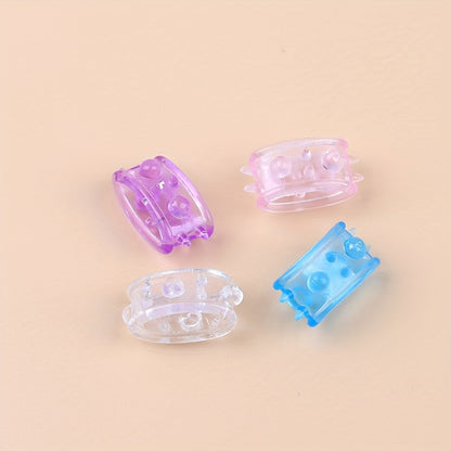4pcs TPE Soft Penis Locking Ring Couple Sex Toys Transparent Crystal Ring Sperm Retention Barbed Penis Ring Adult Products