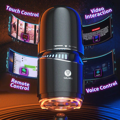 Male Masturbator Automatic Rotating Hand-shaking Vibrator Male Vagina Interaction Video