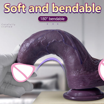 Black large silicone dildo realistic suction cup penis toy fake lesbian dildo sex supplies for men women adult 18+