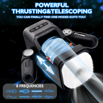 Auto-Heating Robot Game Cup for Men Vibrating Realistic Vagina with Phone Holder