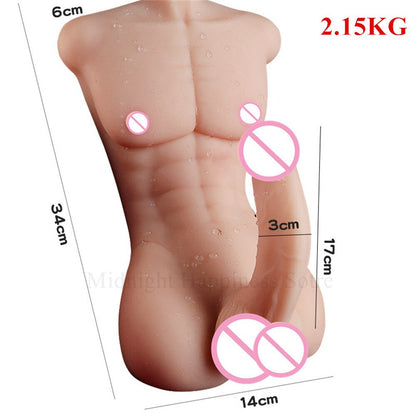 Large Realistic Dildo Big Dick Real Skin Body Muscle Sex Toy Penis For Woman TPE Love Doll Adult Product
