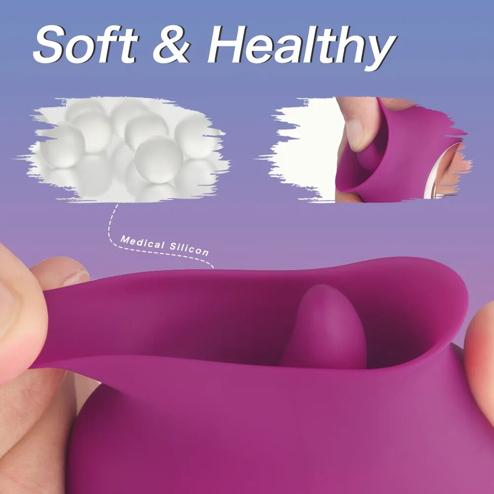 Clitoral Sucking Vibrator for Women Licking Tongue Sex Toy Nipple Stimulator