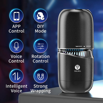 Male Masturbator Automatic Rotating Hand-shaking Vibrator Male Vagina Interaction Video