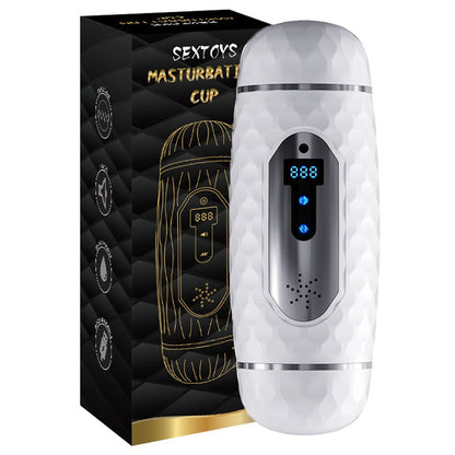 Dual head vibrator for adults, sex toy for men to masturbate, 18+ with masturbation aid.