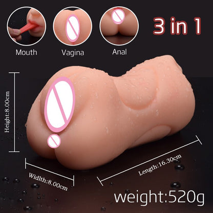 Deep throat sexy vagina rubber female organ for male sex toy self-masturbation