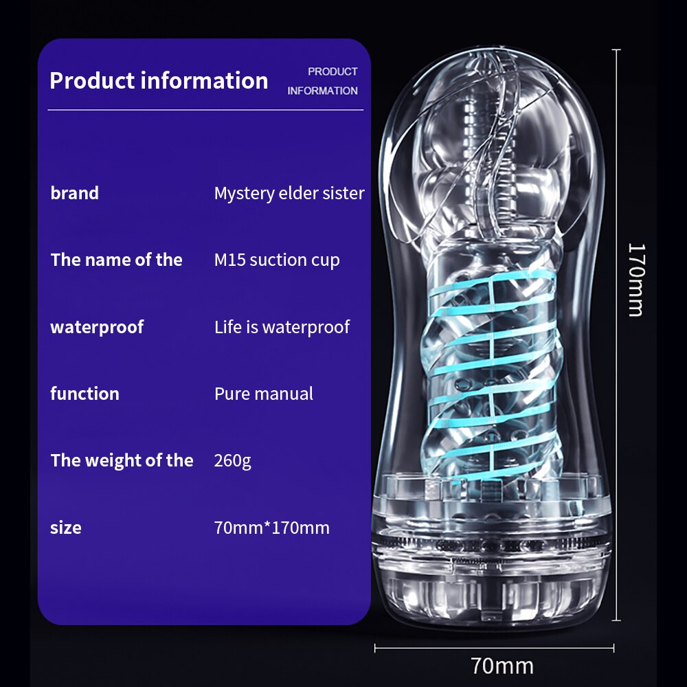 Vacuum-controlled artificial vagina for men, "vagina in a can".