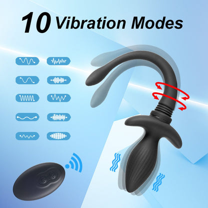 Dildo vibrator for women, dog tail shaped vibrator, anal expander, G-spot sex toy, erotic accessory for BDSM couples