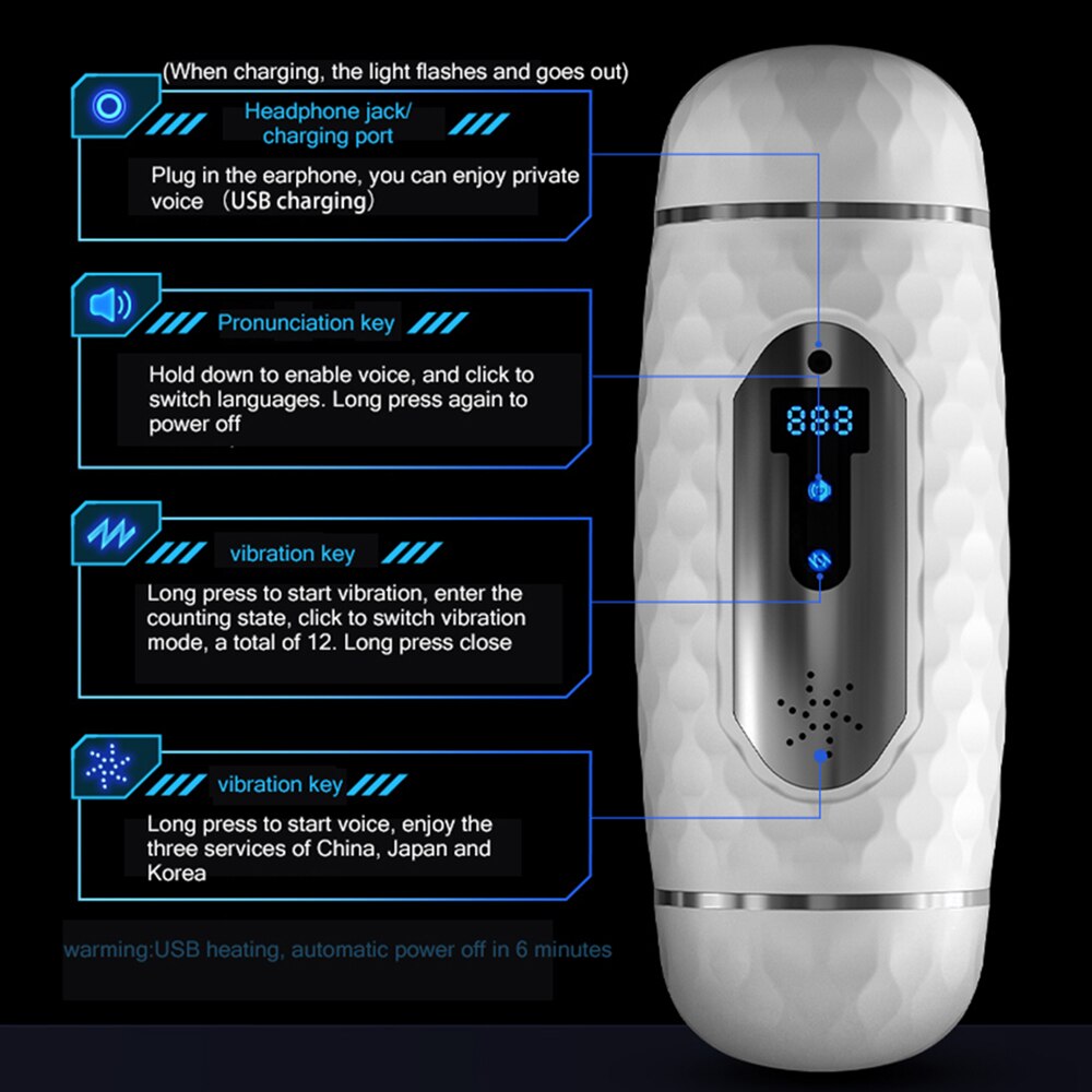 Dual head vibrator for adults, sex toy for men to masturbate, 18+ with masturbation aid.