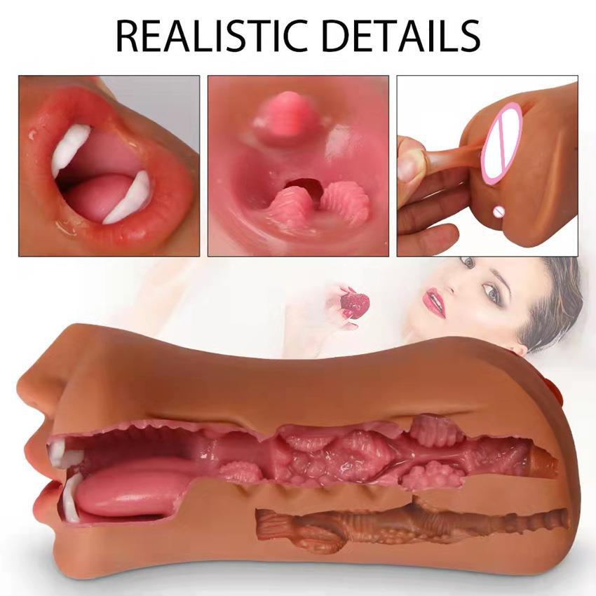Deep throat sexy vagina rubber female organ for male sex toy self-masturbation