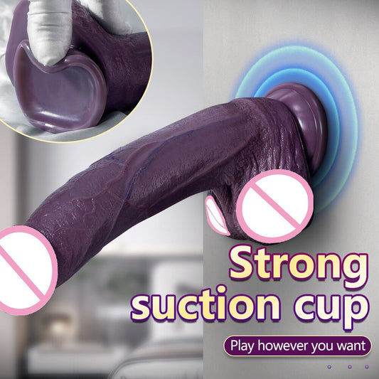 Black large silicone dildo realistic suction cup penis toy fake lesbian dildo sex supplies for men women adult 18+
