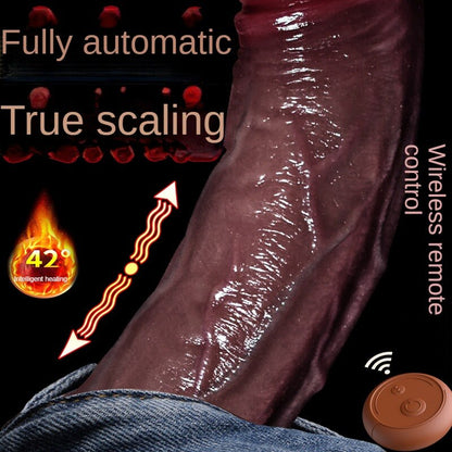 Big Vibrator Sex Toy for Women, Remote Control, Vibrating, Suction Massage, Heating, Realistic Silicone, Adult Dildo