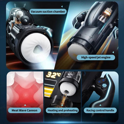เครื่องสำเร็จความใคร่อัตโนมัติสำหรับผู้ชาย เครื่องช่วยสำเร็จความใคร่ด้วยตนเอง Thrusting-Pro เครื่องเซ็กส์ทอยความเร็วสูง