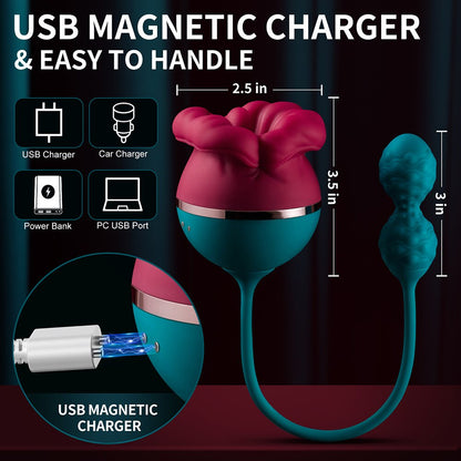 Vibrator For Women Clitoris Stimulator Vagina G-Spot Massager 2 in 1 Dildo Adult Sex Toy
