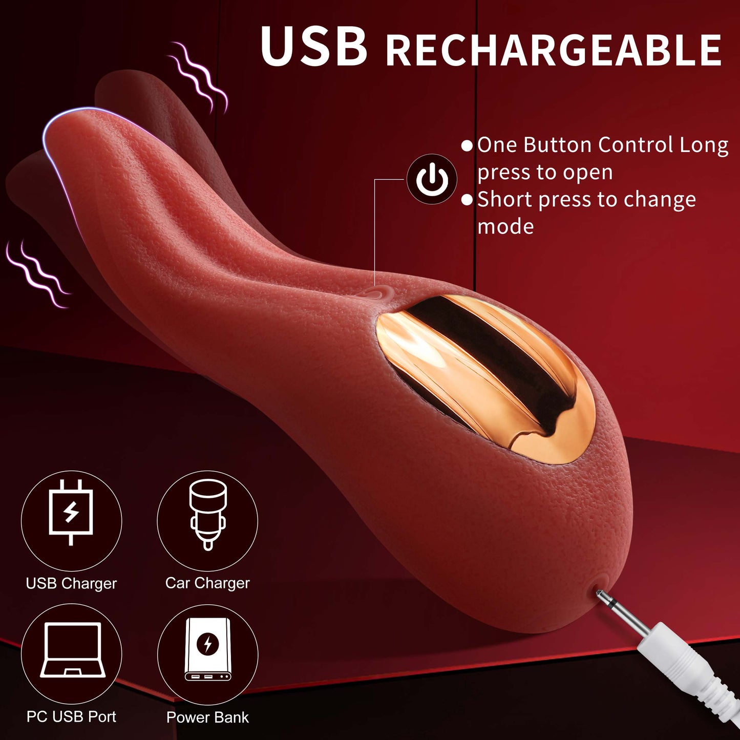 Female Vibrator Clitoral Stimulator Nipple Oral G Spot Vaginal Massager Stimulating Adult Product Sex Toy