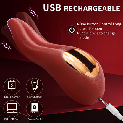 Female Vibrator Clitoral Stimulator Nipple Oral G Spot Vaginal Massager Stimulating Adult Product Sex Toy